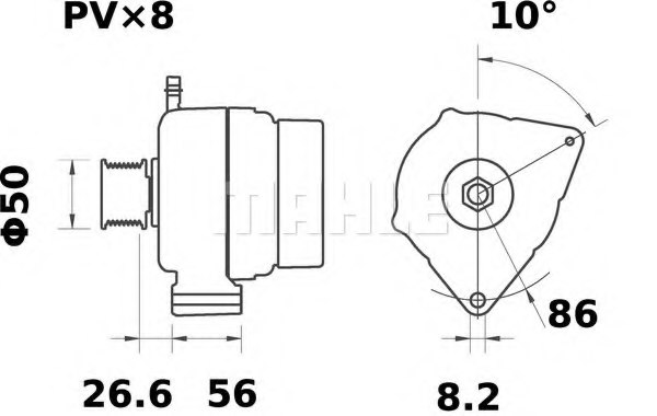 MAHLE ORIGINAL MG 339 Alternator